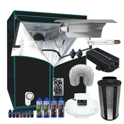 Grow Tent Starter Kit 1.4 Metre - 600w Digi Ballast Light Set - 150mm Fan & Carbon