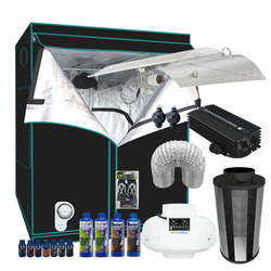 Grow Tent Starter Kit 1.4 Metre - 600w GHP Digital Enforcer Light Set  - 150mm Fan & Carbon