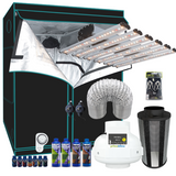 Grow Tent Starter LED Kit 1.2 Metre - Model X 350w LED Light - 125mm Fan & Carbon