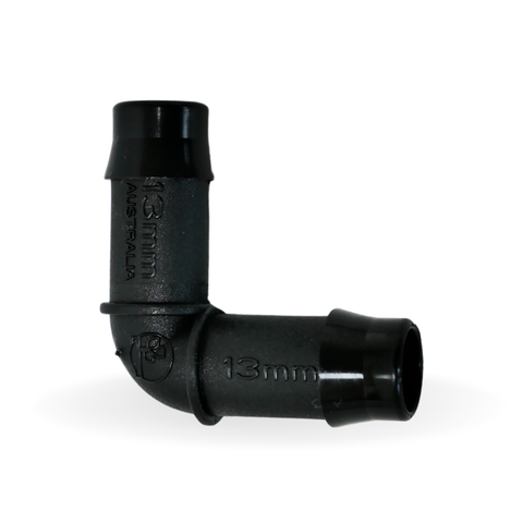 13mm Elbow - Plastic irrigation plumbing fitting