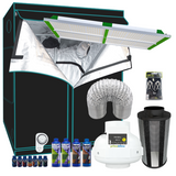 Grow Tent Starter LED Kit 1.2 Metre - 400w LED Light Model Q - 125mm Fan & Carbon