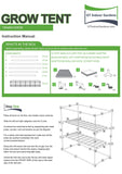 Grow Tent 1200 x 600 x 1200mm Adjustable Grow or Propagation Shelves - GT Indoor Gardens