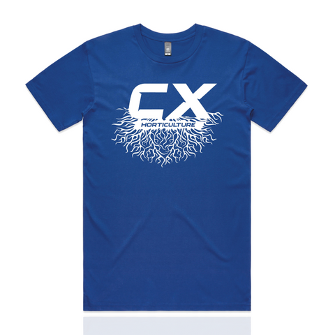 CX Horticulture Roots - T Shirt Blue- 50% off at checkout when purchased with CX Nutrients or CX Additives