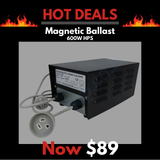 600w HPS & Metal Halide Grow Light Magnetic Ballast c/w Lead & Plug