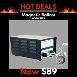 400w HPS & Metal Halide Grow Light Magnetic Ballast c/w Lead & Plug