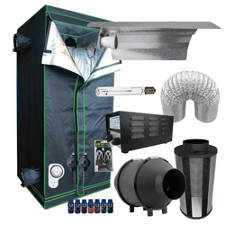 Grow Tent Starter 800 x 1600mm Kit - 400w Light Set - 100mm Fan & Carbon