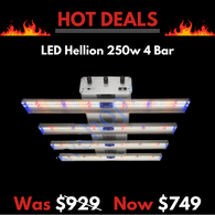 LED Hellion 250w 4 Bar - 3 Channel Controllable Spectrum - Full spectrum LED Grow Light