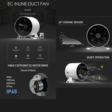 Carbon Filter Kit 315mm x 1000mm - EC Mixed Flow Fan with Precise 0-10v Speed Controller & 10 Metres of Ducting