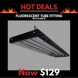 4ft 4 x 54w T5 Fluorescent Tube Fitting c/w 6500k Lamps