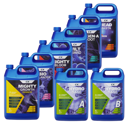 Hydro Base Nutrient & Additives 5 Litre Fuel Up Pack - CX Horticulture