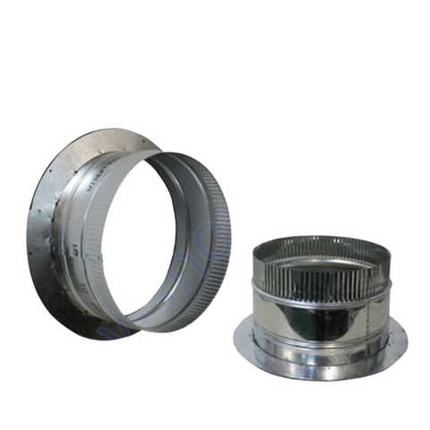 Flanged 200mm Ducting Collar Galvanised Steel