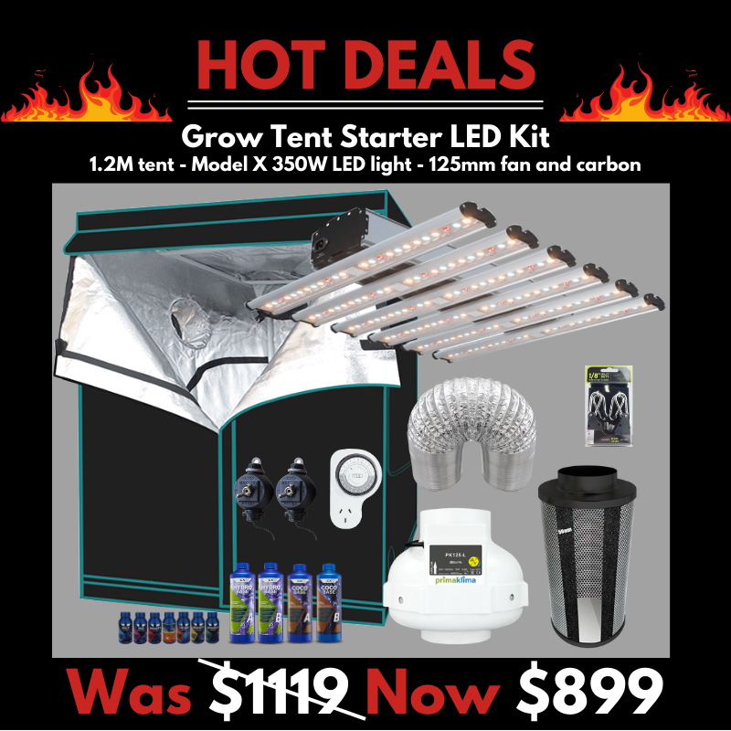 Grow Tent Starter Model X 350w LED Kit 1.2 Metre Model X 350w