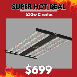 LED 630w C series 6 Bar - Dimmable full spectrum grow light