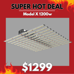 LED Model X 1200w Dimmable Full Spectrum LED Grow Light 10 Bar Unit