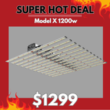 LED Grow Light 1200w Model X Dimmable Full Spectrum 10 Bar Unit
