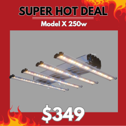 LED Model X 250w Dimmable Full Spectrum LED Grow Light 4 Bar Unit