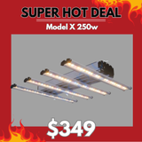 LED Grow Light 250w Model X Dimmable Full Spectrum 4 Bar Unit