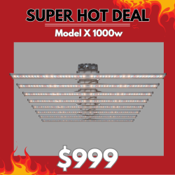 LED Model X 1000w Dimmable Full Spectrum LED Grow Light 8 Bar Unit
