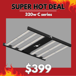 LED 320w C series 6 Bar - Dimmable full spectrum grow light