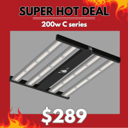 LED 200w C series 4 Bar - Dimmable full spectrum grow light