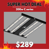 LED Grow Light 200w C series 4 Bar - Dimmable full spectrum