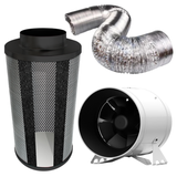 Carbon Filter Kit 150mm x 500mm - EC Mixed Flow Fan with Precise 0-10v Speed Controller & 10 Metres of Ducting