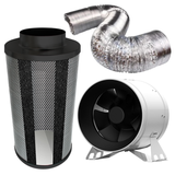 Carbon Filter Kit 315mm x 1000mm - EC Mixed Flow Fan with Precise 0-10v Speed Controller & 10 Metres of Ducting