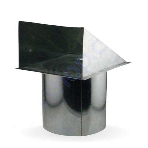 Wall Vent Outlet 150mm Screened - Galvanised steel