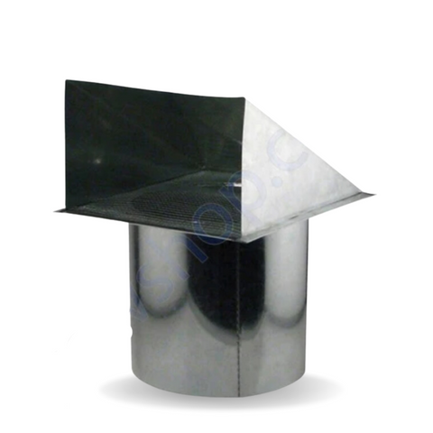 Wall Vent Outlet 250mm Screened - Galvanised steel