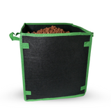 Fabric Pot Heavy Duty Square 26 Litre - 7 Gallon c/w Handles