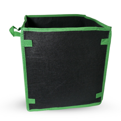 Fabric Pot Heavy Duty Square 37.9 Litre - 10 Gallon c/w Handles