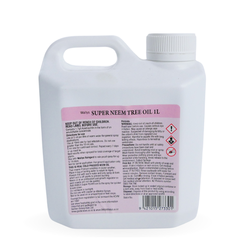 Super Neem Tree Oil 1 Litre - High Strength mix ratio 5ml per Litre