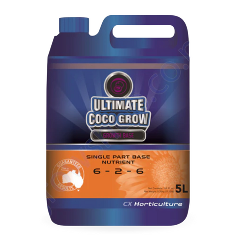 Ultimate Coco Grow Nutrient Single Part 5 Litre - CX Horticulture