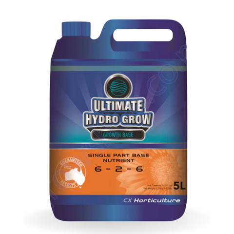 Ultimate Hydro Grow Nutrient Single Part 5 Litre - CX Horticulture