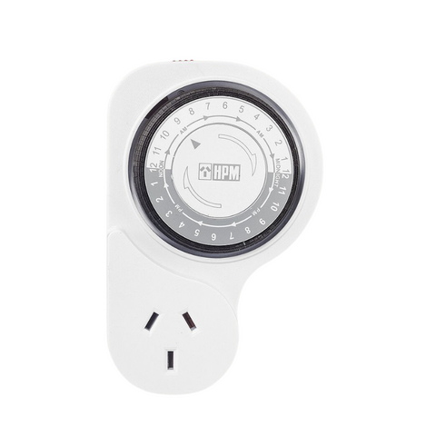 Timer 24 Hour Dial Manual Mechanical - 15 minute increment time setting - HPM D809