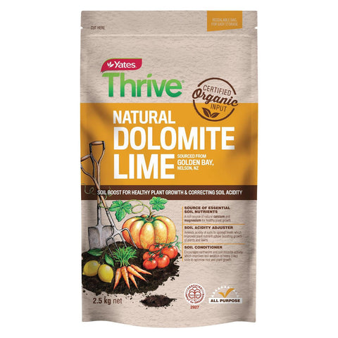 Dolomite Lime 2.5kg Thrive, Organic Certified by BioGro NZ - Yates