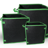 Fabric Pot Heavy Duty Square 19 Litre - 5 Gallon c/w Handles