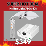 Grow Light Kit 600w - 750w DE UHF HPS - Defender Reflector - Hellion By Adjust-A-Wings