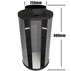 Carbon Filter 250mm x 600mm -50mm Carbon Bed - No1 grade 4/12 Australian Carbon - Pro Grow