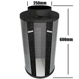 Carbon Filter Kit 250mm x 600mm - 250mm Mixed Flow Fan with 2 Speed Hi-Low Switch & 10 Metres of Ducting