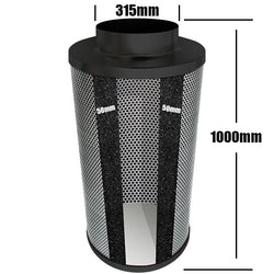 Carbon Filter 315mm x 1000mm -50mm Carbon Bed - No1 grade 4/12 Australian Carbon - Pro Grow