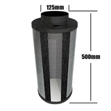 Carbon Filter Kit 125mm x 500mm - Super Silent Mixed Flow Fan with Speed Controller & 10 Metres of Ducting