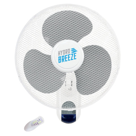 Fan 400mm Wall Mount Oscillating 3 Speed 40 watt with Remote control - Hydro Breeze