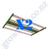 Grow Tent Starter LED Kit 2.4 x 1.2 Metre - 2 x 400w LED Light Model C - 150mm Fan & Carbon