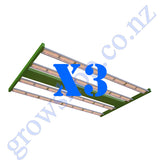 Grow Tent Starter LED Kit 3.0 x 1.5 Metre - 3 x 400w LED Light Model C - 150mm Fan & Carbon