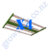 Grow Tent Starter LED Kit 2.4 x 2.4 Metre - 4 x 400w LED Light Model C - 200mm Fan & Carbon