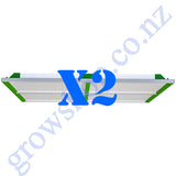 Grow Tent Starter LED Kit 2.4 x 1.2 Metre - 2 x 400w LED Light Model Q - 150mm Fan & Carbon