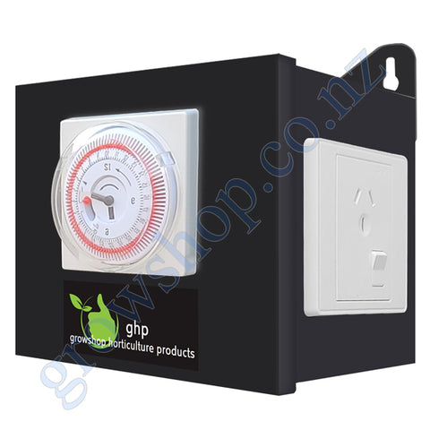 Timer Box 2 Outlet - Heavy Duty Timer with 2 Switched Power Outlets