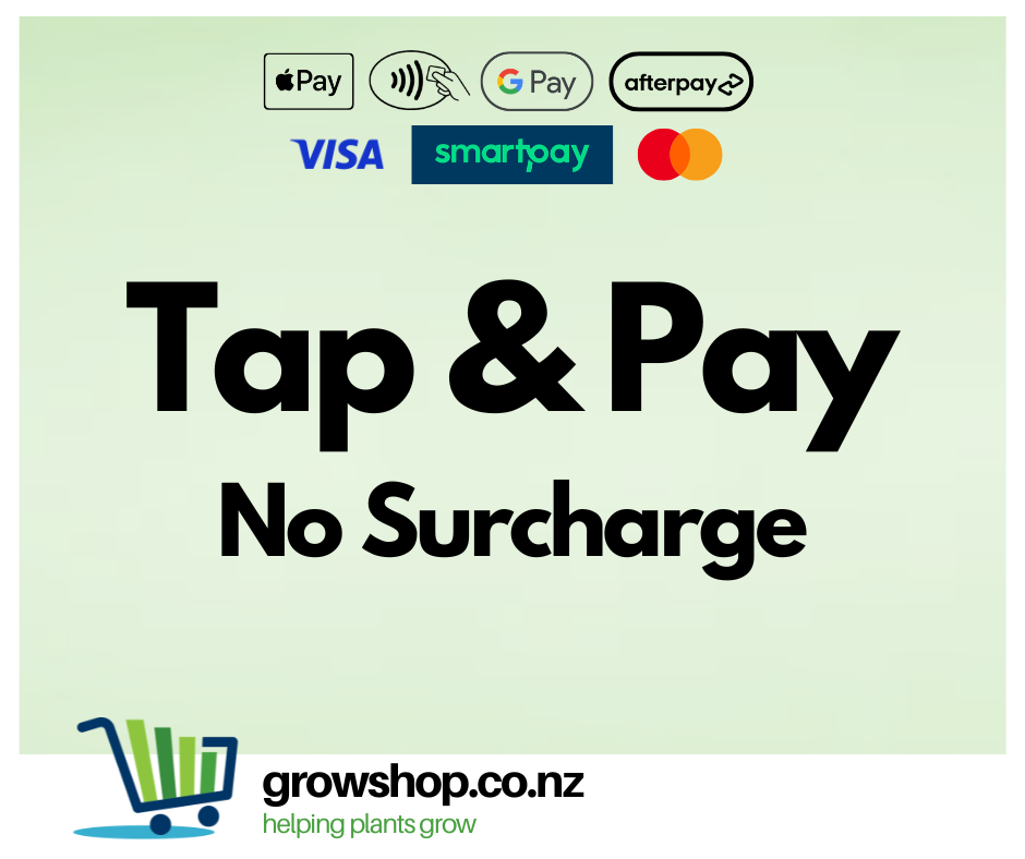 No Surcharges at growshop for instore Tap & Pay or swipe card payments