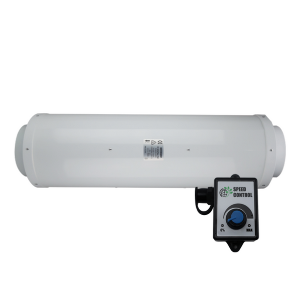 150mm EC Mixed Flow Fan Silenced Acoustic Housing - 594 Cubic Metres Per Hour with 0-100% Speed Controller